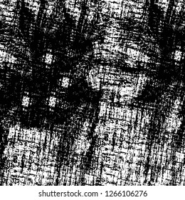 Vector grunge overlay texture. Black and white background. Abstract monochrome image includes a faded effect in dark tones
