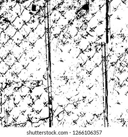 Vector grunge overlay texture. Black and white background. Abstract monochrome image includes a faded effect in dark tones