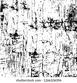 Vector grunge overlay texture. Black and white background. Abstract monochrome image includes a faded effect in dark tones