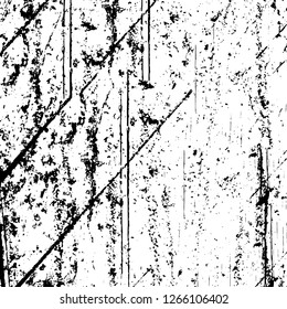 Vector grunge overlay texture. Black and white background. Abstract monochrome image includes a faded effect in dark tones