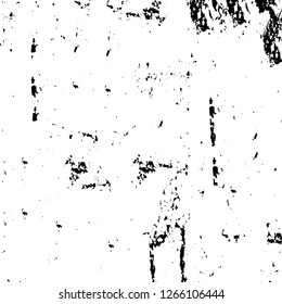 Vector grunge overlay texture. Black and white background. Abstract monochrome image includes a faded effect in dark tones