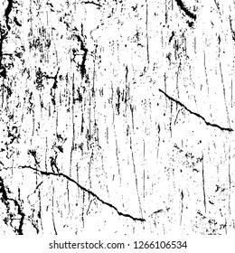 Vector grunge overlay texture. Black and white background. Abstract monochrome image includes a faded effect in dark tones