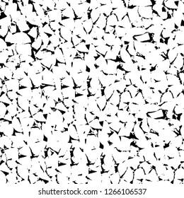 Vector grunge overlay texture. Black and white background. Abstract monochrome image includes a faded effect in dark tones