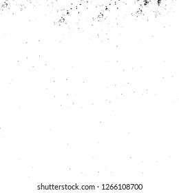 Vector grunge overlay texture. Black and white background. Abstract monochrome image includes a faded effect in dark tones