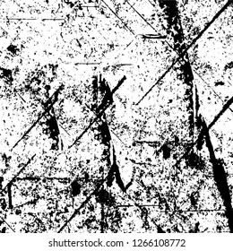Vector grunge overlay texture. Black and white background. Abstract monochrome image includes a faded effect in dark tones