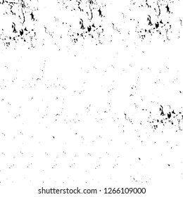 Vector grunge overlay texture. Black and white background. Abstract monochrome image includes a faded effect in dark tones