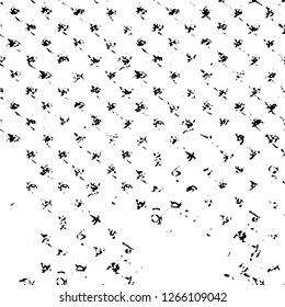 Vector grunge overlay texture. Black and white background. Abstract monochrome image includes a faded effect in dark tones