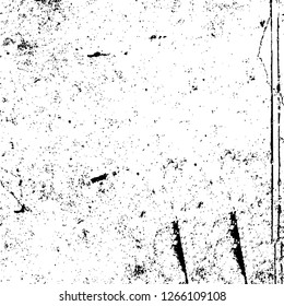 Vector grunge overlay texture. Black and white background. Abstract monochrome image includes a faded effect in dark tones