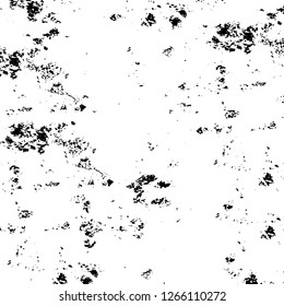 Vector grunge overlay texture. Black and white background. Abstract monochrome image includes a faded effect in dark tones