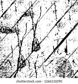 Vector grunge overlay texture. Black and white background. Abstract monochrome image includes a faded effect in dark tones