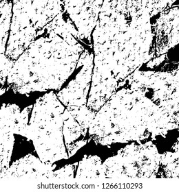 Vector grunge overlay texture. Black and white background. Abstract monochrome image includes a faded effect in dark tones