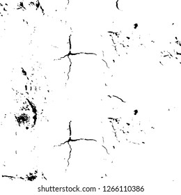 Vector grunge overlay texture. Black and white background. Abstract monochrome image includes a faded effect in dark tones