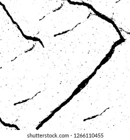 Vector grunge overlay texture. Black and white background. Abstract monochrome image includes a faded effect in dark tones