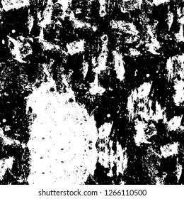 Vector grunge overlay texture. Black and white background. Abstract monochrome image includes a faded effect in dark tones