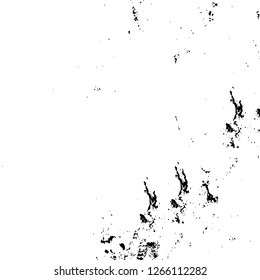 Vector grunge overlay texture. Black and white background. Abstract monochrome image includes a faded effect in dark tones