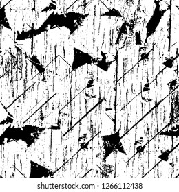 Vector grunge overlay texture. Black and white background. Abstract monochrome image includes a faded effect in dark tones