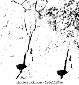 Vector grunge overlay texture. Black and white background. Abstract monochrome image includes a faded effect in dark tones
