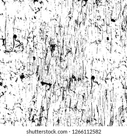 Vector grunge overlay texture. Black and white background. Abstract monochrome image includes a faded effect in dark tones