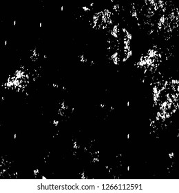 Vector grunge overlay texture. Black and white background. Abstract monochrome image includes a faded effect in dark tones