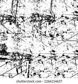 Vector grunge overlay texture. Black and white background. Abstract monochrome image includes a faded effect in dark tones