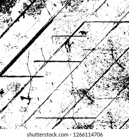 Vector grunge overlay texture. Black and white background. Abstract monochrome image includes a faded effect in dark tones