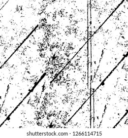 Vector grunge overlay texture. Black and white background. Abstract monochrome image includes a faded effect in dark tones