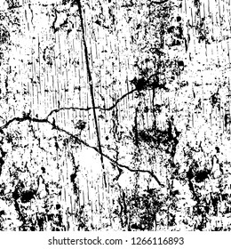 Vector grunge overlay texture. Black and white background. Abstract monochrome image includes a faded effect in dark tones