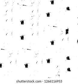 Vector grunge overlay texture. Black and white background. Abstract monochrome image includes a faded effect in dark tones