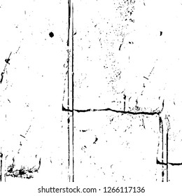 Vector grunge overlay texture. Black and white background. Abstract monochrome image includes a faded effect in dark tones