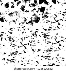 Vector grunge overlay texture. Black and white background. Abstract monochrome image includes a faded effect in dark tones
