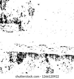 Vector grunge overlay texture. Black and white background. Abstract monochrome image includes a faded effect in dark tones