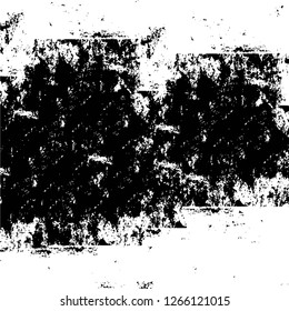 Vector grunge overlay texture. Black and white background. Abstract monochrome image includes a faded effect in dark tones