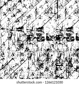 Vector grunge overlay texture. Black and white background. Abstract monochrome image includes a faded effect in dark tones