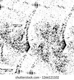 Vector grunge overlay texture. Black and white background. Abstract monochrome image includes a faded effect in dark tones