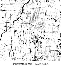 Vector grunge overlay texture. Black and white background. Abstract monochrome image includes a faded effect in dark tones
