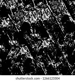 Vector grunge overlay texture. Black and white background. Abstract monochrome image includes a faded effect in dark tones