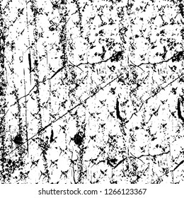 Vector grunge overlay texture. Black and white background. Abstract monochrome image includes a faded effect in dark tones