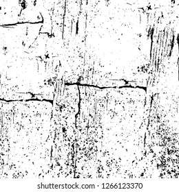 Vector grunge overlay texture. Black and white background. Abstract monochrome image includes a faded effect in dark tones