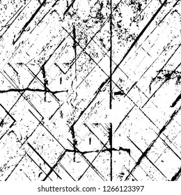 Vector grunge overlay texture. Black and white background. Abstract monochrome image includes a faded effect in dark tones