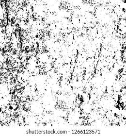 Vector grunge overlay texture. Black and white background. Abstract monochrome image includes a faded effect in dark tones