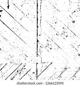 Vector grunge overlay texture. Black and white background. Abstract monochrome image includes a faded effect in dark tones