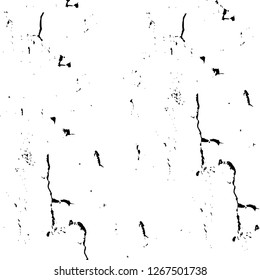 Vector grunge overlay texture. Black and white background. Abstract monochrome image includes a faded effect in dark tones