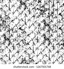 Vector grunge overlay texture. Black and white background. Abstract monochrome image includes a faded effect in dark tones