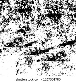 Vector grunge overlay texture. Black and white background. Abstract monochrome image includes a faded effect in dark tones