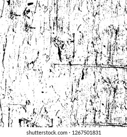 Vector grunge overlay texture. Black and white background. Abstract monochrome image includes a faded effect in dark tones