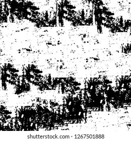Vector grunge overlay texture. Black and white background. Abstract monochrome image includes a faded effect in dark tones