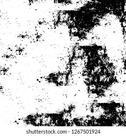 Vector grunge overlay texture. Black and white background. Abstract monochrome image includes a faded effect in dark tones
