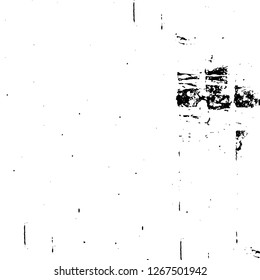 Vector grunge overlay texture. Black and white background. Abstract monochrome image includes a faded effect in dark tones