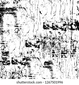 Vector grunge overlay texture. Black and white background. Abstract monochrome image includes a faded effect in dark tones