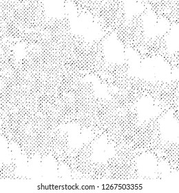 Vector grunge overlay texture. Black and white background. Abstract monochrome image includes a faded effect in dark tones